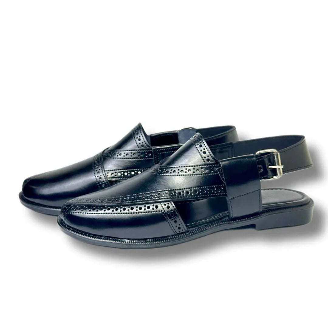 BLACK PASHAWRI SANDAL