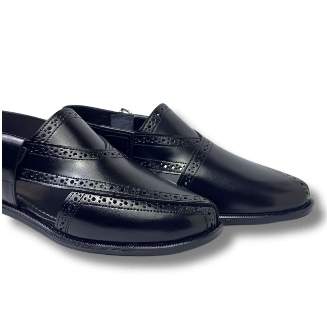 BLACK PASHAWRI SANDAL