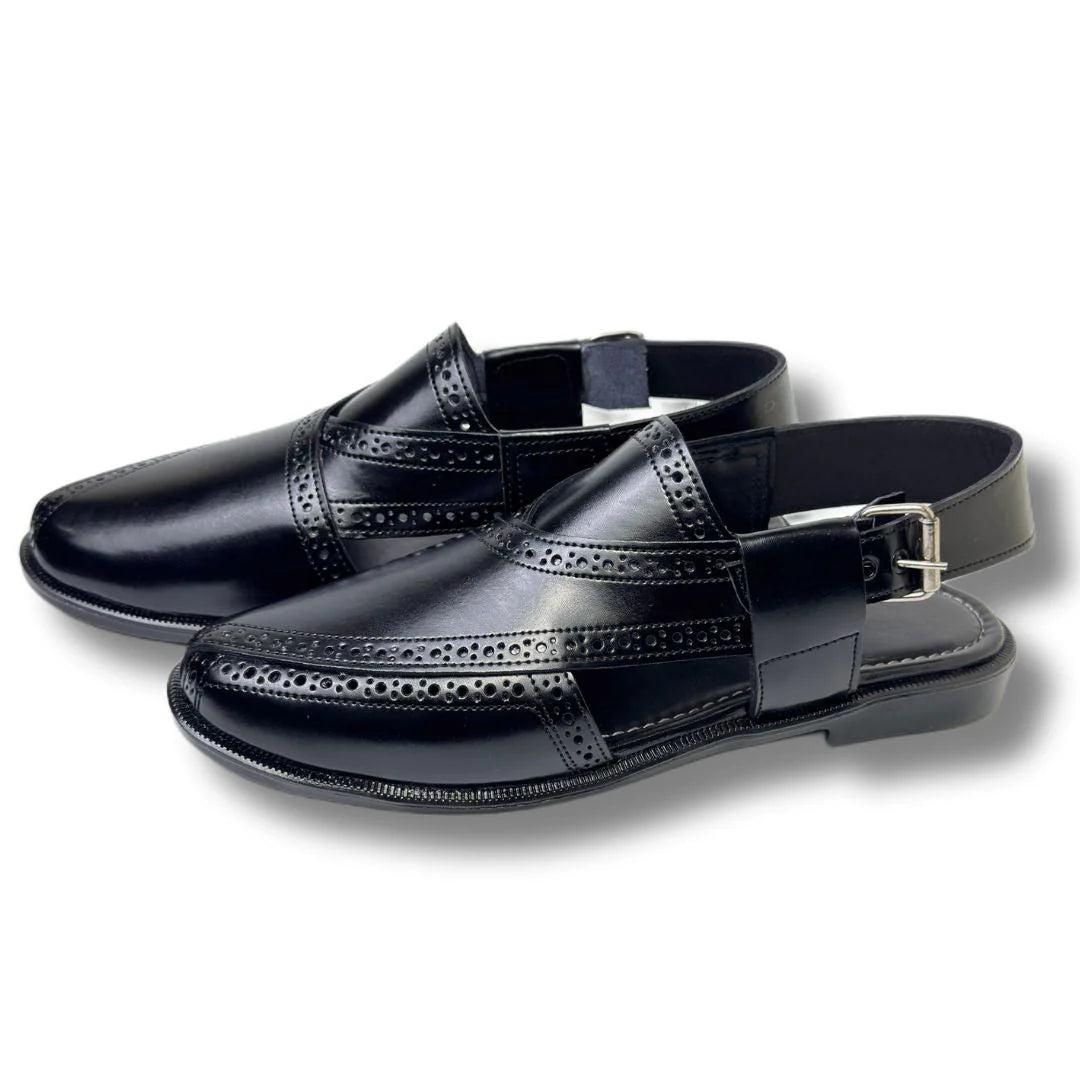 BLACK PASHAWRI SANDAL