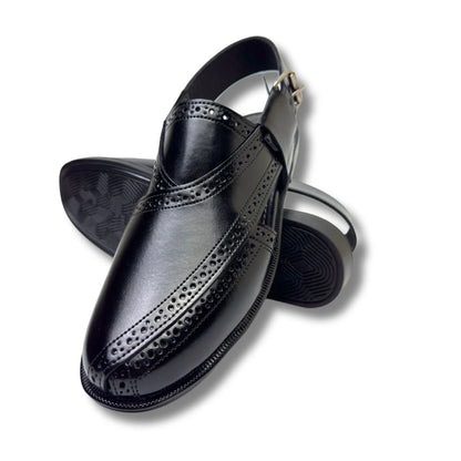 BLACK PASHAWRI SANDAL