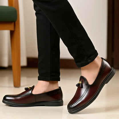 Pure Hand Made Leather Loafer With Comfortable Rubber Sole