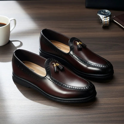 Pure Hand Made Leather Loafer With Comfortable Rubber Sole